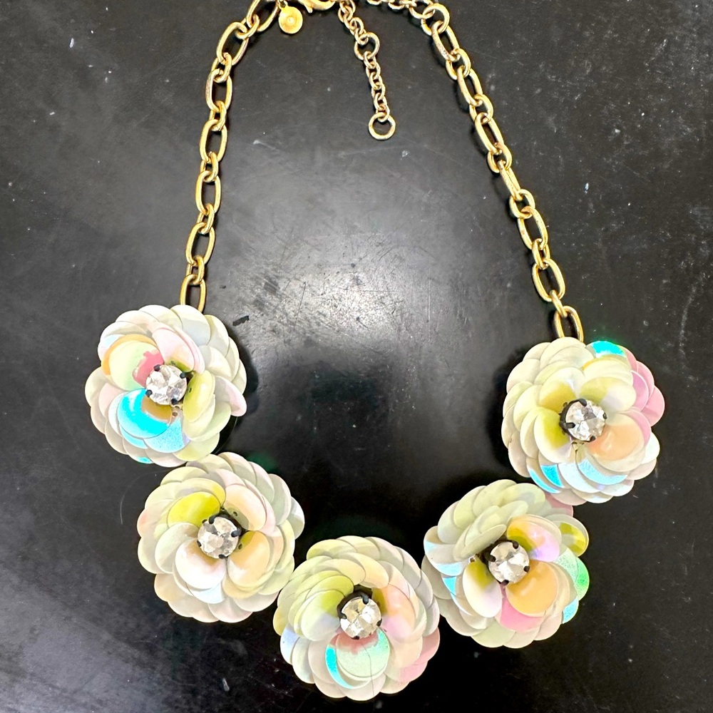 J Crew Flower Necklace